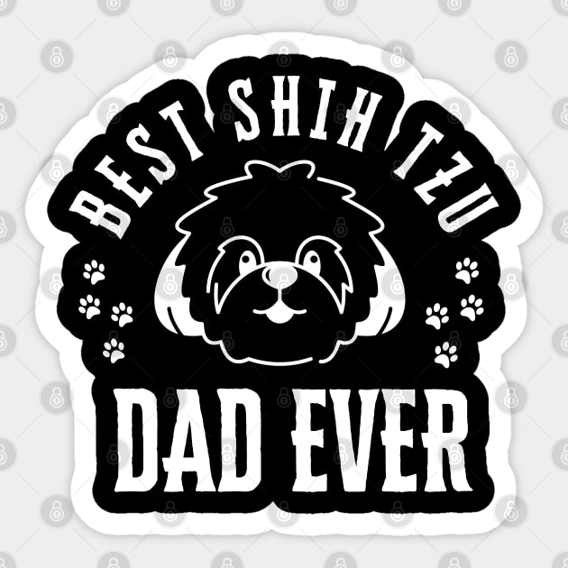 Best Shih Tzu Ever Funny Quote Vintage Sticker by click2print